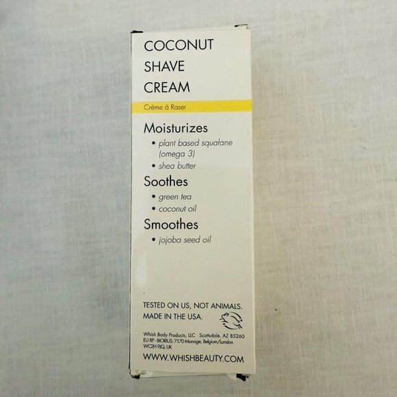 Whish Coconut Shave Cream Full Size 150ml Moisturizing and Soothing Formula - Picture 4 of 8